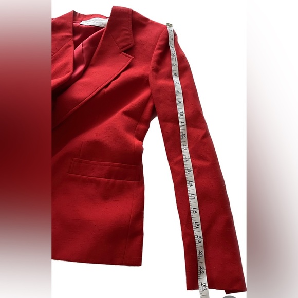 Saks Fifth Avenue Joesph Picone red blazer with matching skirt.Size 8 Valentine - Picture 7 of 16